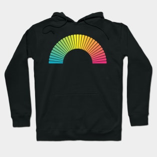 Multicolour stripe rainbow Hoodie